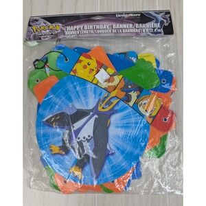 DesignWare Pokemon Birthday Banner 8ft Multicolor Diamond Pearl Party Decor
